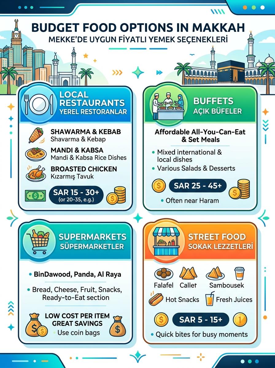 Umrede Ucuz Yemek Rehberi — Bütçe Dostu Restoran ve Lezzetler