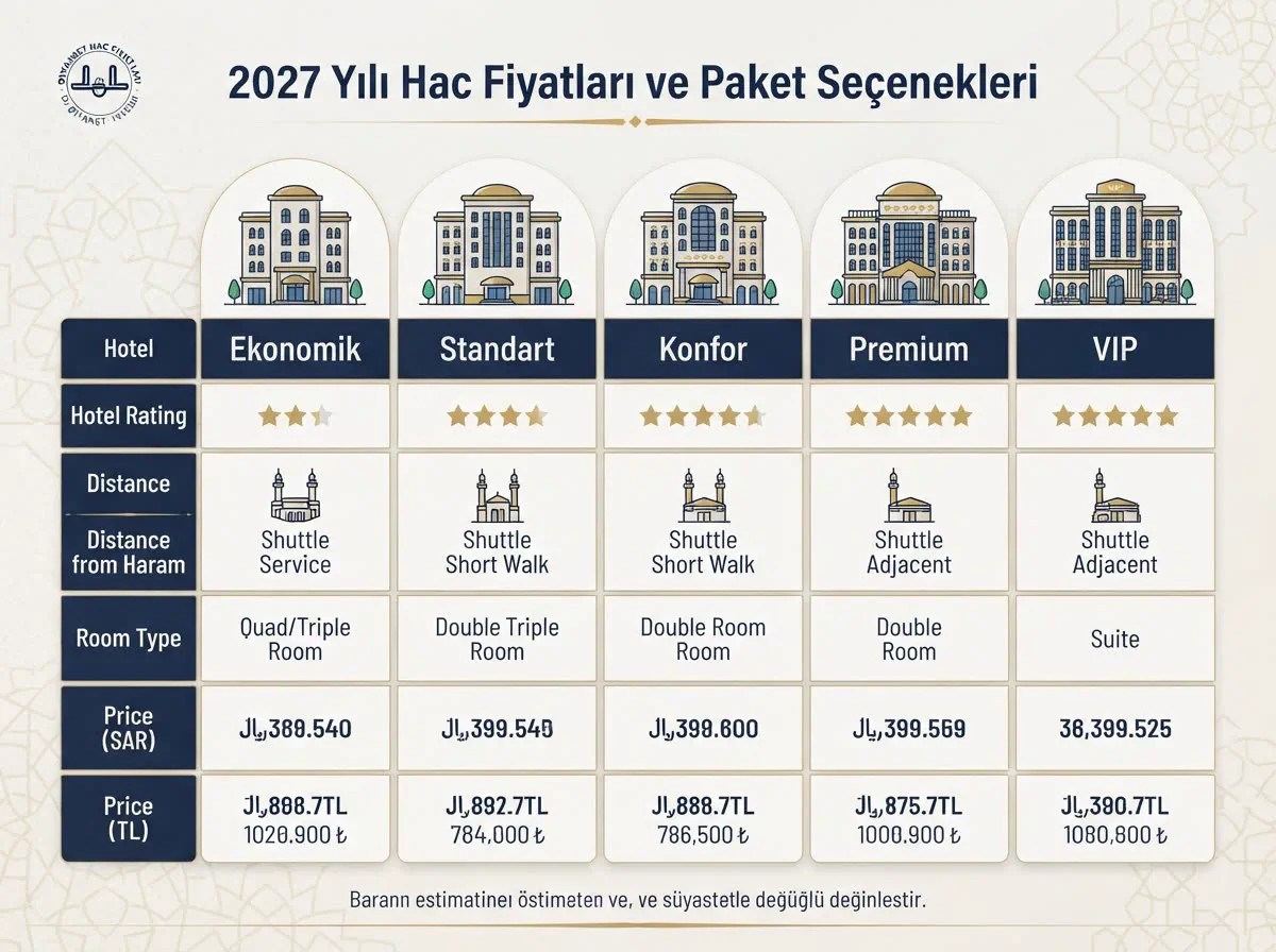 2027 Hac Fiyatları ve Ücretler Rehberi: Diyanet ve Özel Firmalar