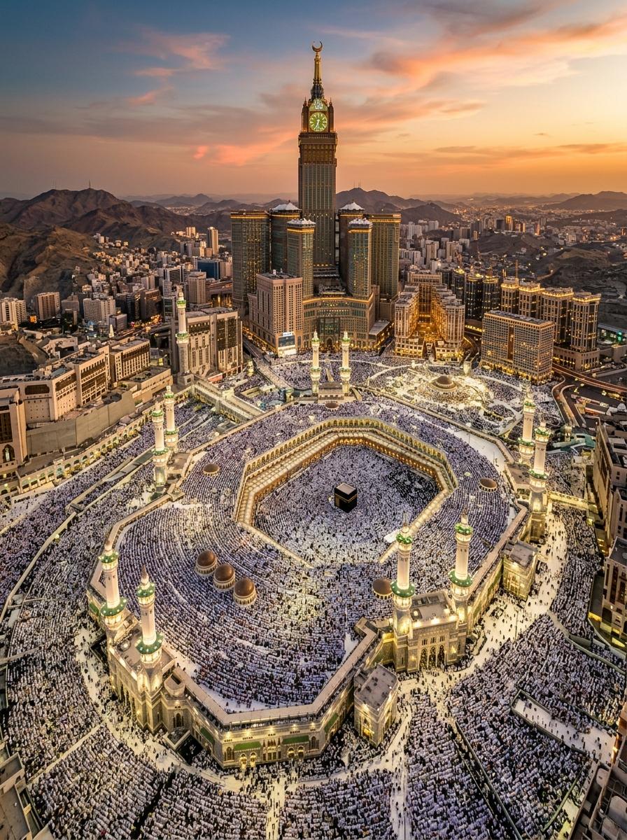 Hac ibadeti sırasında Kabe ve hacılar - 2026 kapsamlı hac rehberi
