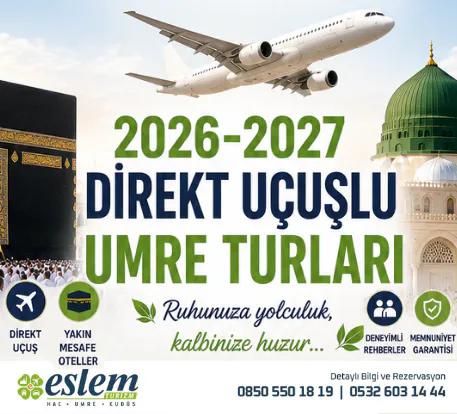 29 Kasım 2026 | 20 Günlük Umre Turu | Eslem Turizm