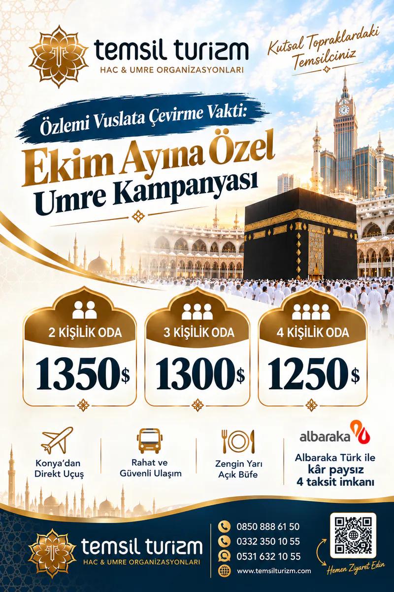 8 Kasım 2026 Hareketli 20 Günlük Umre | Temsil Turizm