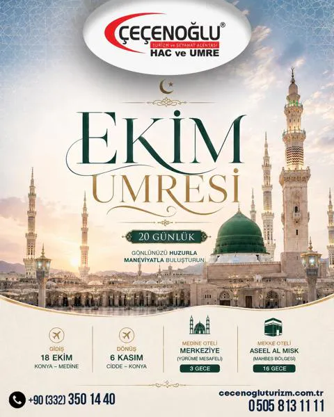 14 Aralık 2026 | Standart Umre | 20 Günlük Program | Çeçenoğlu Turizm - 2