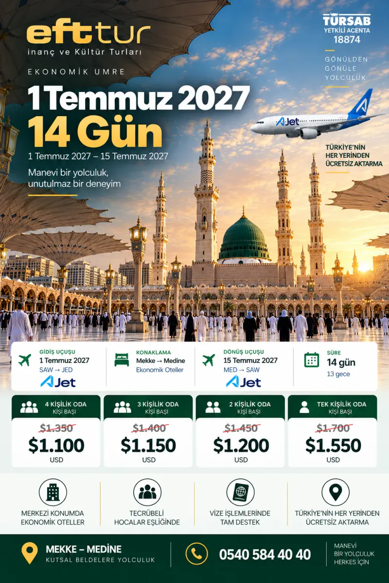 14 Günlük Umre Paket | EFT Turizm - 9