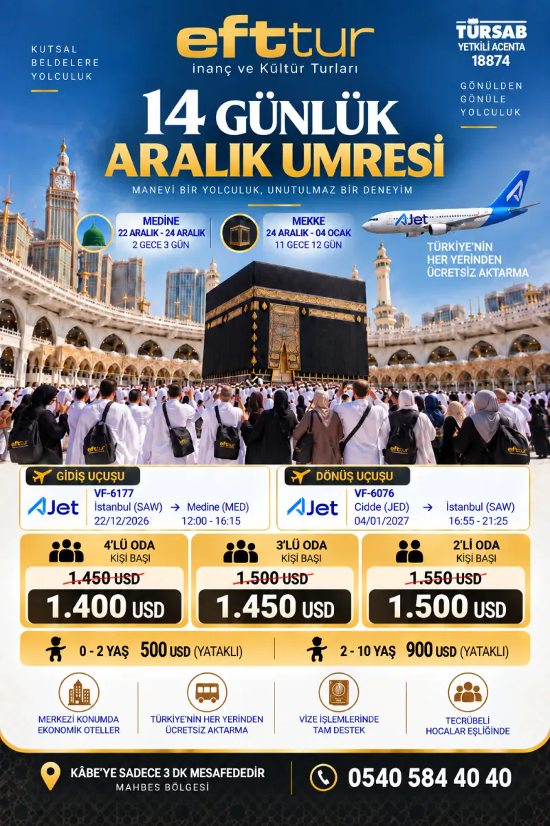 14 Günlük Umre Paket | EFT Turizm - 15