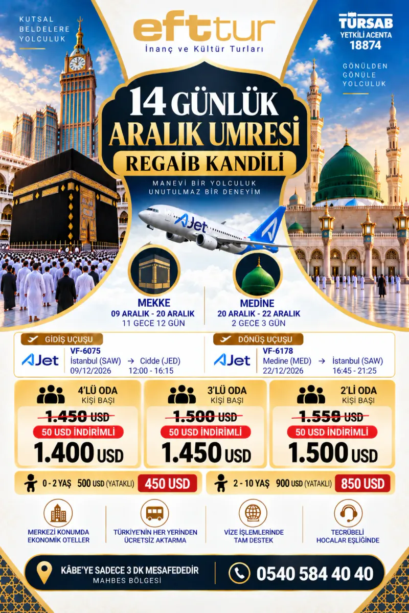 14 Günlük Umre Paket | EFT Turizm - 3