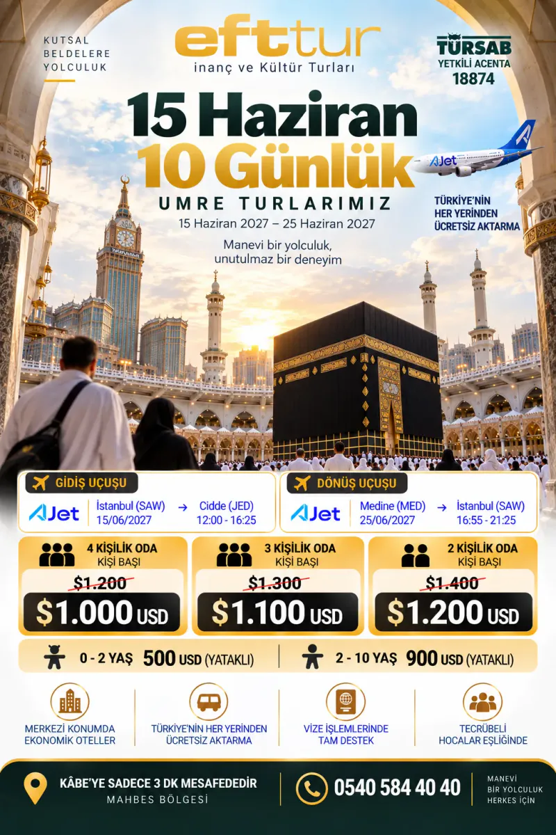 Ekonomik Umre - 14 Günlük | EFT Turizm - 10
