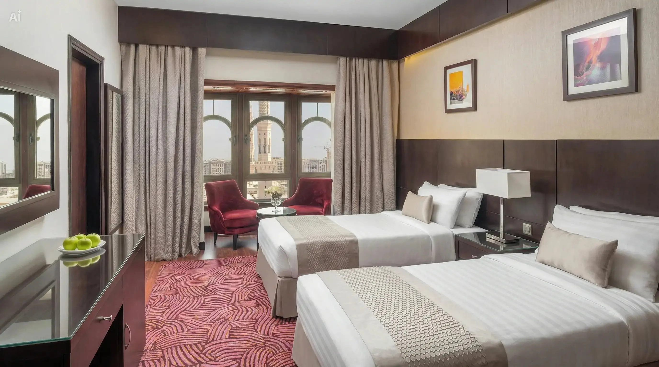 Merkeziye bölgesinde ekonomik otel oda örneği