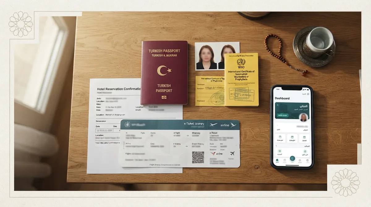 Mekke Harem'de Kâbe çevresinde tavaf yapan umre yolcuları