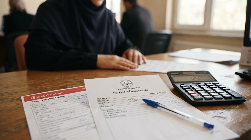 İl müftülüğü bünyesinde hac başvurusu evraklarını tamamlayan vatandaşlar, gerekli belgeler ve ön kayıt süreci