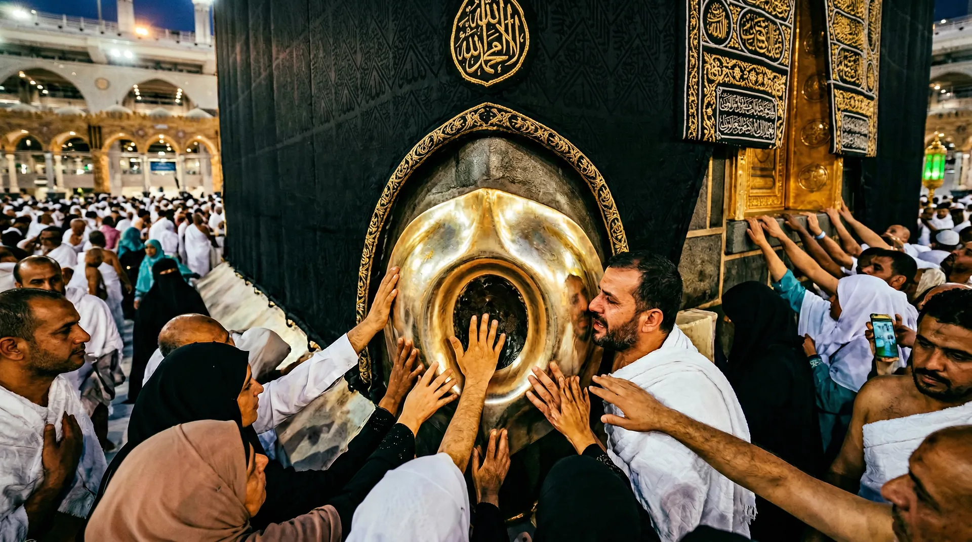 Tavaf alanının şeması - şavt yönü ve önemli noktalar