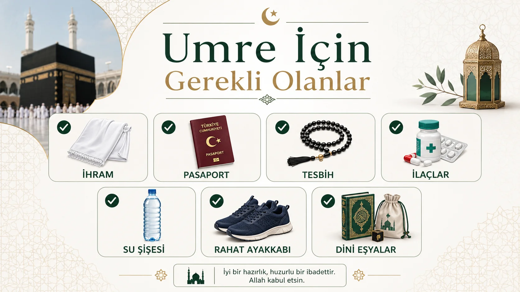 Umre İcin Gerekli