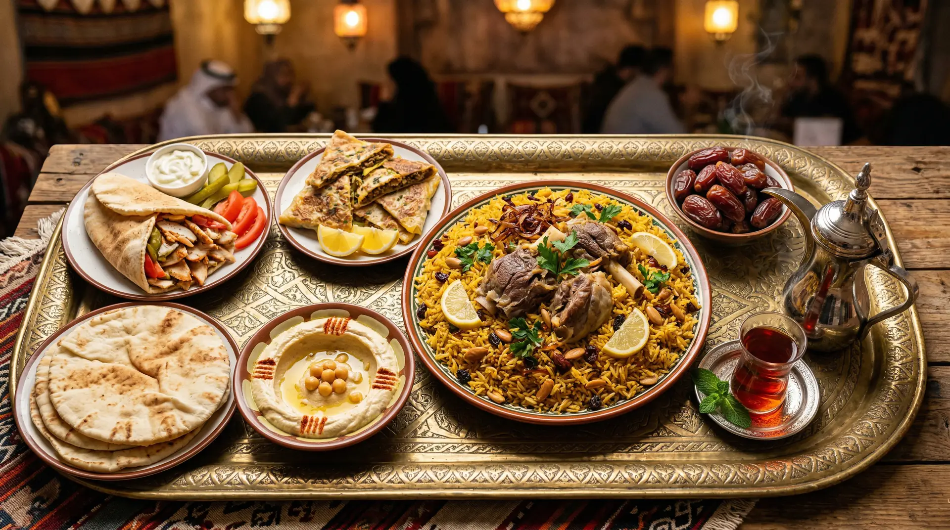 Mekke'de geleneksel Suudi yemekleri ve Harem yakınında restoran