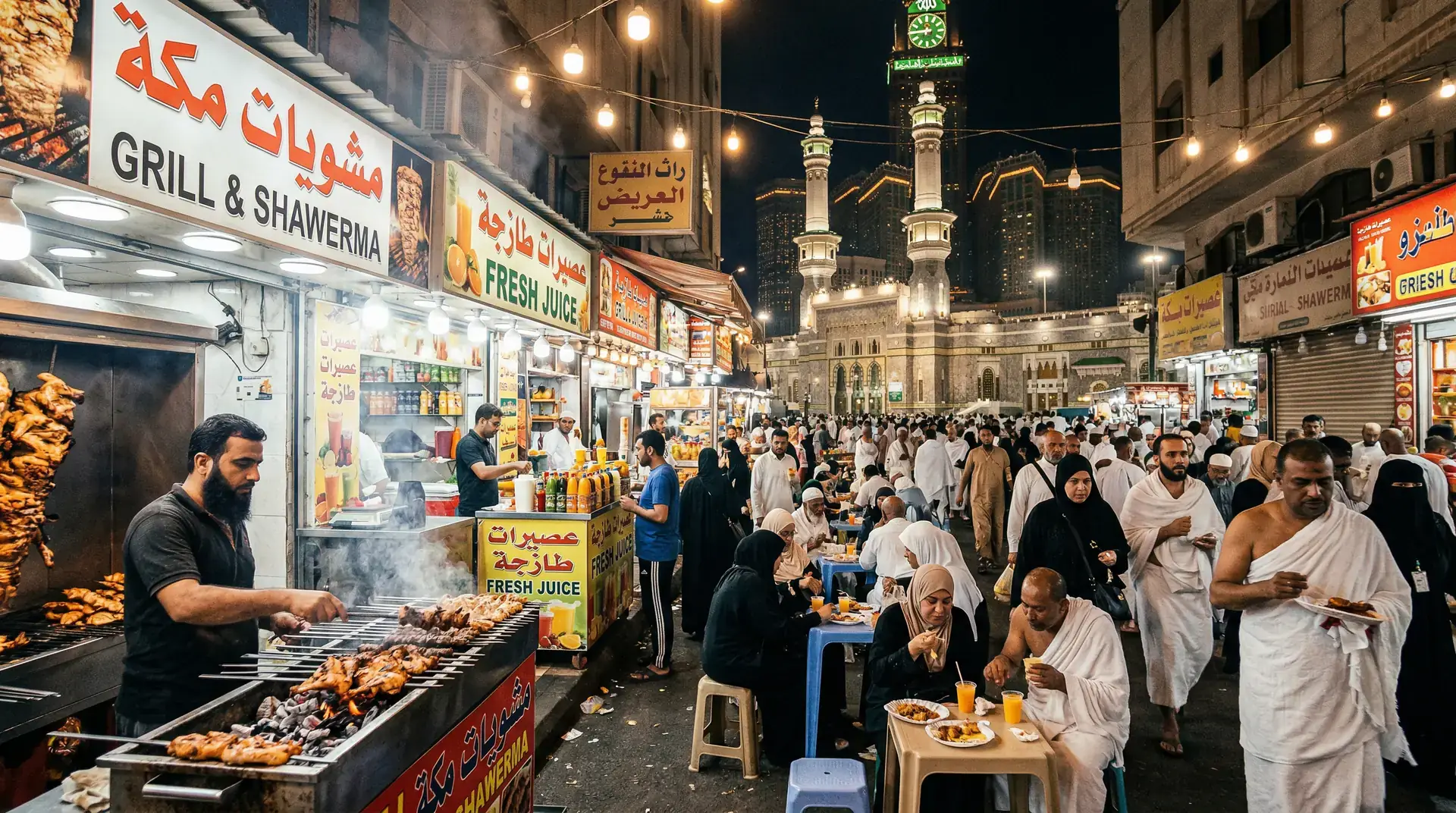 Medine'de iftar sofraları ve Mescid-i Nebevi yakınında yemek mekanları